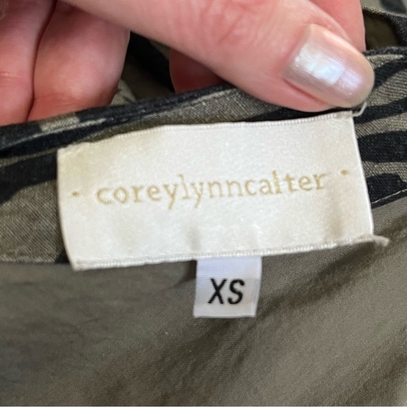 Anthropologie Linen Blend Corey Lynn Calter Onyx Wrap Jumpsuit in Zebra Size XS - Picture 7 of 9